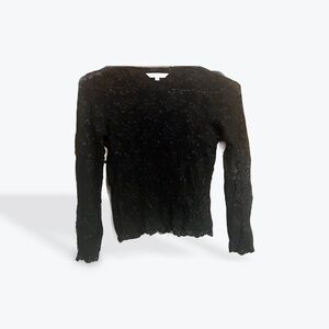 CAbi Black Sheer Lace‎ Top